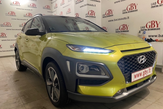 Hyundai Kona automobilių nuoma - šoninis vaizdas